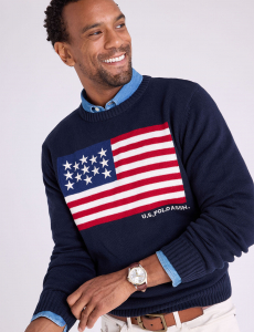 U.S. POLO ASSN. FLAG CREW NECK SWEATER