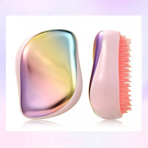 Расческа массажная компактная с защитной крышкой. Цвет: ГОЛОГРАФИЧЕСКИЙ