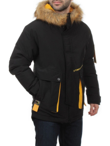 2170 BLACK YELLOW Куртка мужская зимняя облегченная (150 гр. холлофайбер)