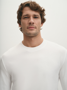 Лонгслив из мерсеризованного хлопка