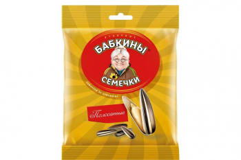 «Бабкины семечки», семечки полосатые, жареные, 90 г