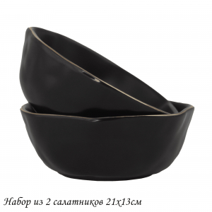 118-011 Набор из 2 салатников 21х13см МАРОККО в под.уп.(х12)Фарфор