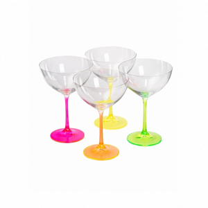 Набор бокалов для коктейлей NEON 340мл 4шт