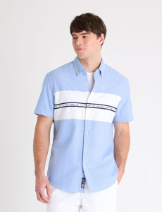 SHORT SLEEVE CHEST PIECE TRICOT SHIRT