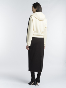 Свитшот с капюшоном из хлопкового пике