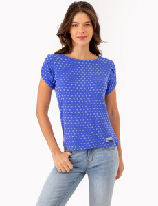 PRINTED TULIP SLEEVE TOP