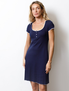 Платье мини с вырезом из эластичного трикотажа кашкорсе