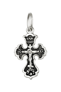 Крест из серебра литье частичное чернение