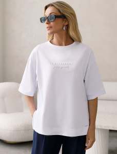 Футболка свободного кроя с авторским принтом