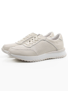 03-C215-2K BEIGE Кроссовки женские (натуральная кожа)