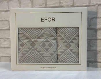 Набро полотенец EFOR из 2-х предметов (50*90.70*140) модель пирамида (капучино) KAPUCINO