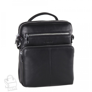 Сумка мужская кожаная 812-2BSH black Heanbag в Новосибирске