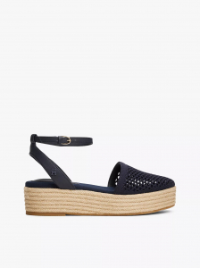 Mesh Platform Espadrille Sandal