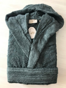 Халаты PUPILLA хлопок с жаккардовым рисунком зеленый M