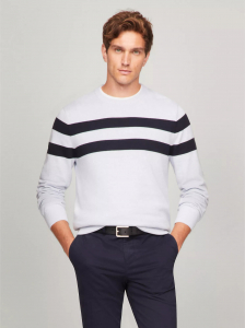Double Stripe Crewneck Sweater