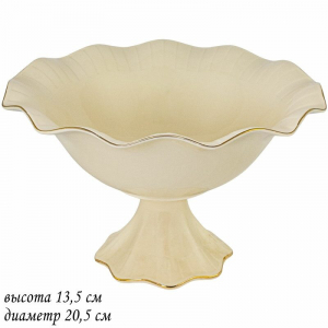 205-146 Конфетница на ножке 20,5 см MARZIPAN в под.уп.(х12)Фарфор