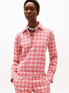 Silk-Blend Check Shirt
