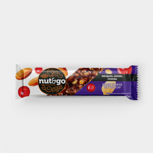 «Nut&Go», батончик Миндаль, арахис, клюква, 36 г (упаковка 18 шт)