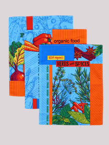 Текстильное изделие ЗДОРОВАЯ ПИЩА (48х58) голубой