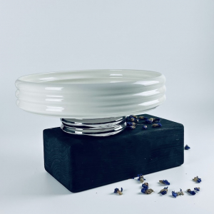 163-067 Фруктовница 26см на ножке MULTICOLOR в под.уп.(х8)Фарфор