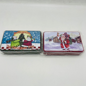 Металлическая подарочная упаковка «Merry Christmas» 18*11*5 см в ассортименте