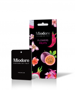 Ароматизатор воздуха MIODORE подвесной картонный - FLOWERS-FRUITS (ЦВЕТЫ И ФРУКТЫ)
