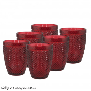 588-507 Набор из 6 стаканов 300мл. в под.уп.(х4)Стекло