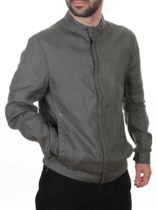 5886 GREY/GREEN Ветровка мужская DSG DONG (100% лён)