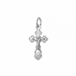 182.55 крест из серебра штампованный белый