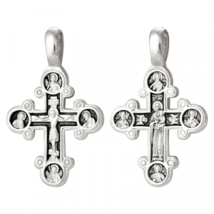 Крест из серебра литье частичное чернение