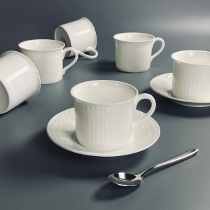 225-068 Чайный набор 12пр. 280мл  СЕРЕНА в под.уп.(х6)Костяной фарфор