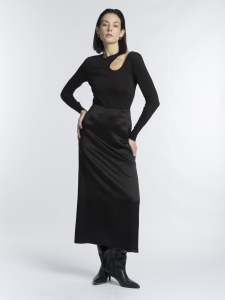 Юбка А-силуэта из ацетатного шелка