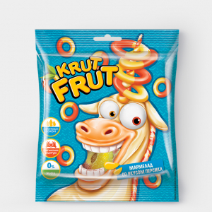 «KrutFrut», мармелад жевательный «Колечки со вкусом персика», 70 г