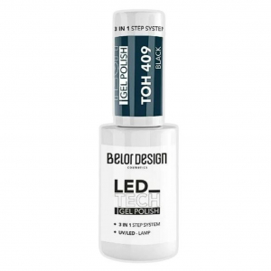 Гель для ногтей  Led Tech BelorDesign красный 409 Black стойкость,цвет
