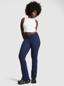 All-Day Cotton Foldover Flare Leggings
