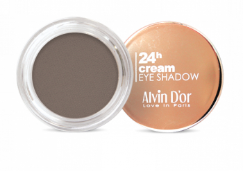 Тени для век 24h Cream EyeShadow Alvin D`or коричневый 10 Горький шоколад  ровный и насыщенный цвет