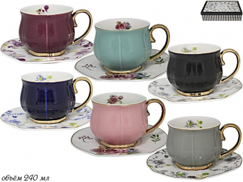 133-115 Чайный набор 240 мл 12пр. в под.уп.(х6)Фарфор