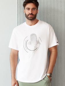 Свободная футболка  с авторским принтом