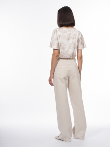 Блуза с природным рисунком и крылышками