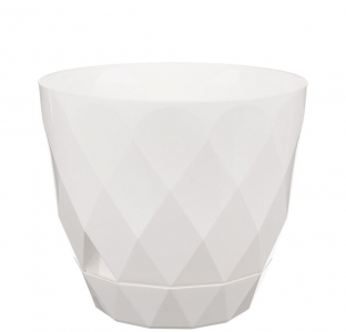 Горшок для цветов «Laurel» D175 мм, 2,3 л с поддоном, белый