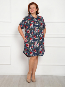 Венгерка - туника индиго