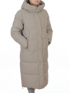 L667 BEIGE Пальто зимнее женское (200 гр. холлофайбер)