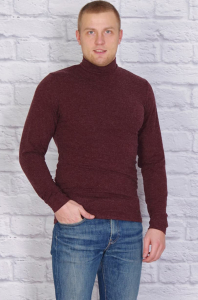 Водолазка мужская, Ангора (бордовый)