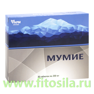 Мумие, табл. 0,2 г №30 БАД 