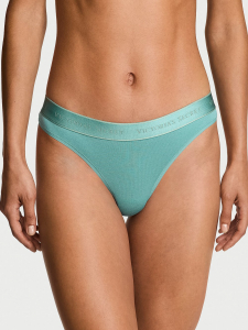 Logo Cotton Thong Panty