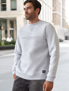 Свитшот из премиального футера трехнитки с начесом