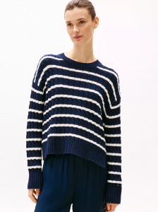 Cable Knit Crewneck Sweater