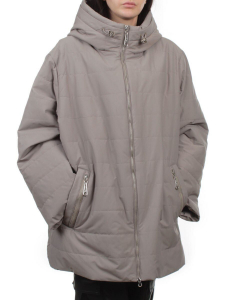 F-801 GRAY BEIGE Куртка демисезонная женская (100 гр. холлофайбер)