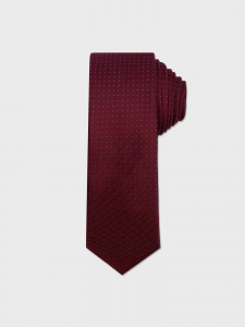 Галстук с узором бордовый