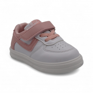 Кроссовки 4255А бело розовые